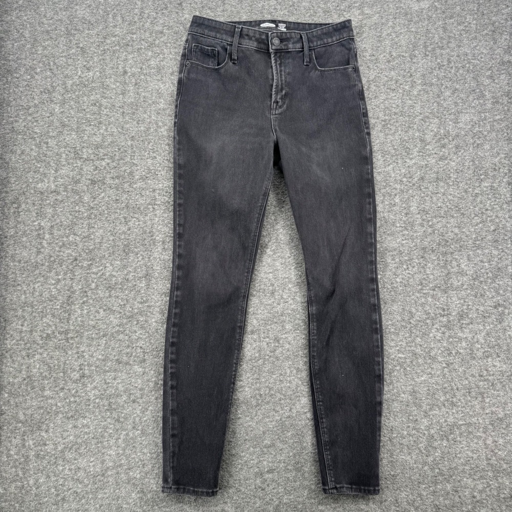 Old Navy Rockstar Super Skinny High Rise 24/7 Sculpt Jeans Faded Black Women 29